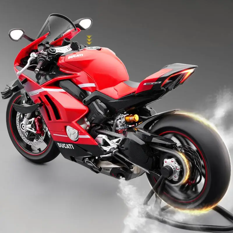 Новая модель гоночного мотоцикла Ducati V4S из сплава, масштаб 1:7, 2026 год, декоративное украшение для дома, идеальный подарок для коллекционеров и мальчиков (art.: 3920dac0afa67) - 3920dac0afa67