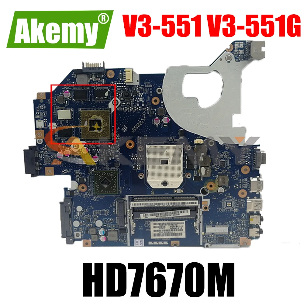 

AKEMY NBC1911001 NB.C1911.001 Laptop Main board For acer aspire V3-551 V3-551G motherboard Q5WV8 LA-8331P DDR3 HD7670M works