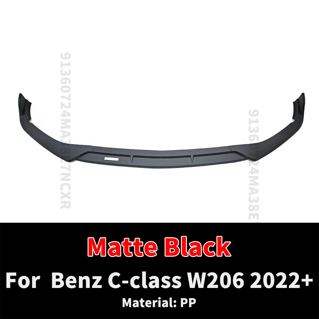 

Для 2022+ 2023 2024 2025 Mercedes Benz C Class W206 передний бампер, комплект для губ, спойлер, разветвители, спортивные аксессуары для тюнинга