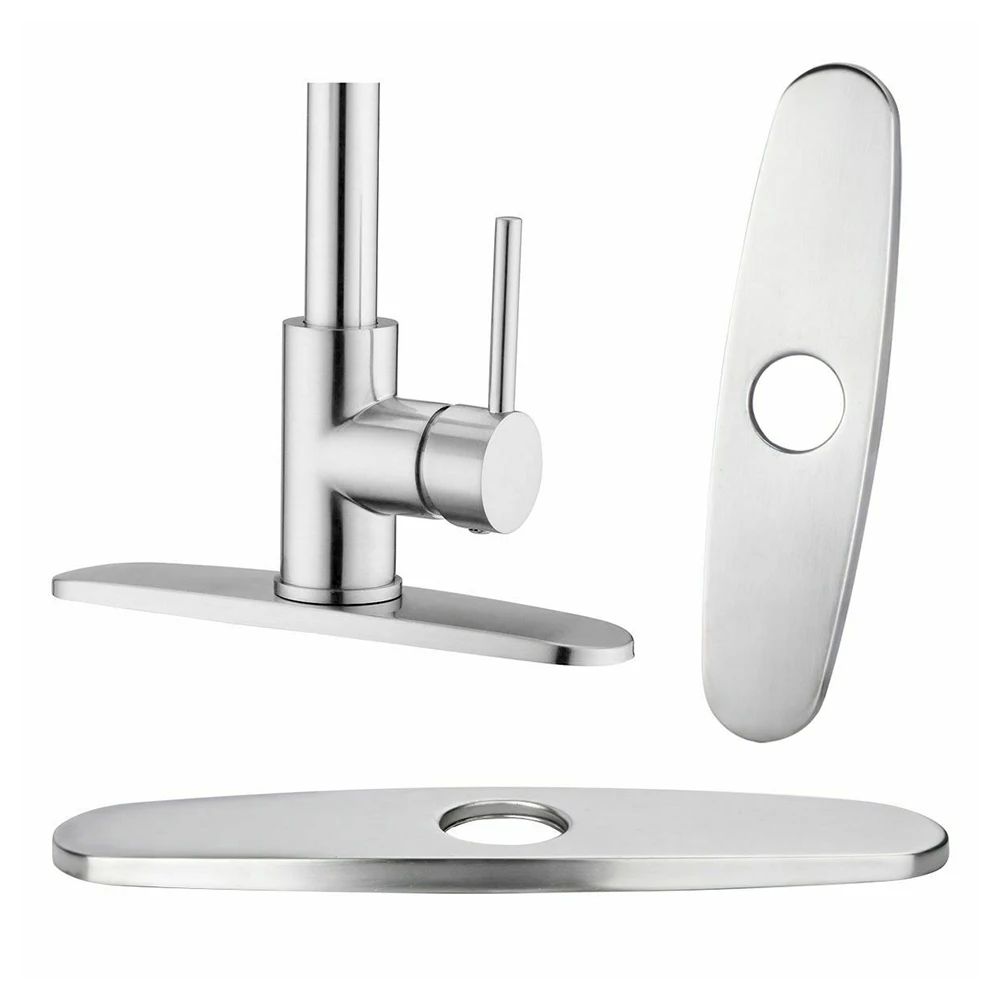 

1PC Faucet Cover Plate 8inch Accessories Bathroom Deck Plate Faucet Hole Mixer Plate Durable 25.4*6cm Home Plumbing Fixtures