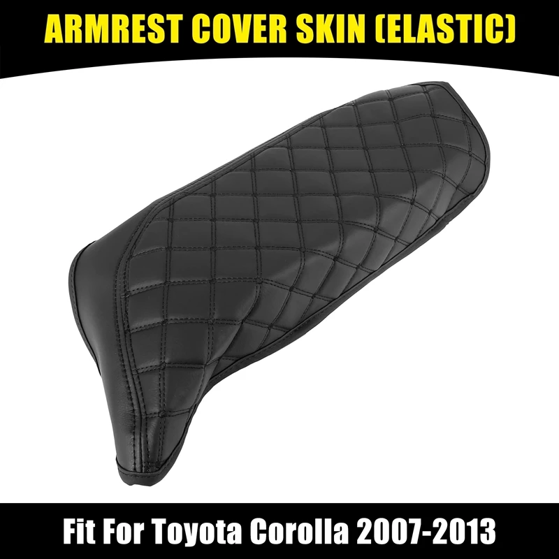 

Armrest Cover Pad PU Leather Center Console Cover For Toyota Camry 2018-2019 Black