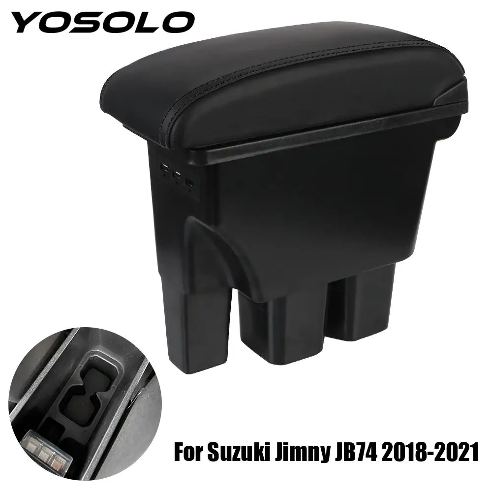 

Подлокотник Автомобильный USB для Suzuki Jimny JB74, контейнер для хранения для Suzuki Jimny JB74, детали интерьера, автомобильные аксессуары