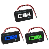 dc 12v 24v 36v 48v battery meter battery gauge monitors lead acid and lithium ion battery capacity voltage indicator with alarm