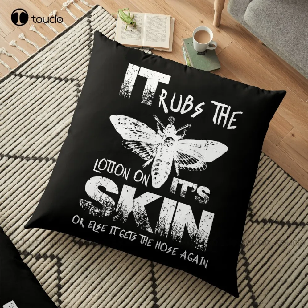 

It Rubs The Lotion On Its Skin Throw Pillow Throw Pillows For Couch Polyester Linen Printed Zip Decor Pillow Case Home Hotel