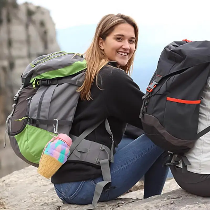 

Silicone Folding Water Bottle 500ml Creative Roll Up Water Flask Multifunctional Leak-proof Running Cycling Squeeze Water Bottle