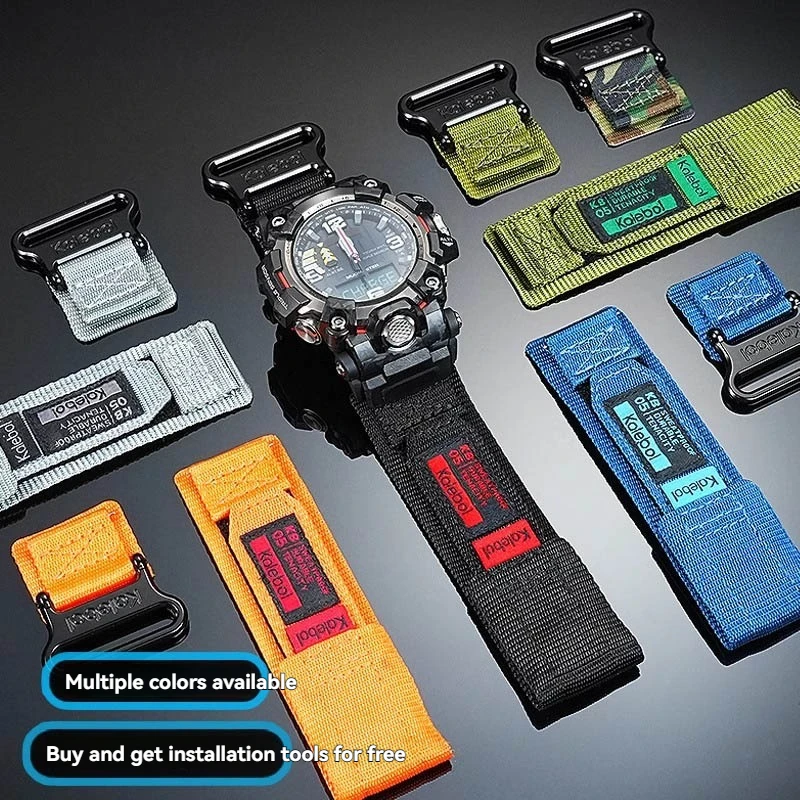 Фото Для G-SHOCK Casio ремешок для часов второго поколения Big Mud King модифицированный GWG2000 GWG-2000 GWG-2040 series мужской холщовый ремешок №3