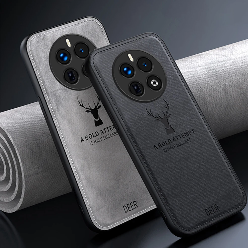 Тканевый чехол для Oppo Realme 12 Pro + Plus матовый Силиконовый с оленем полной защиты