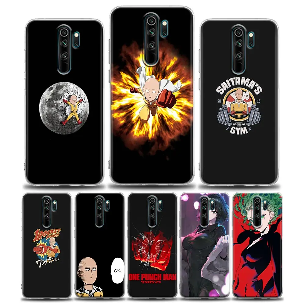 

Clear Phone Case for Redmi Note 10 7 8 9 8T Pro Case Redmi 8 8A 7 9 9C Y3 K20 K30 K40 Soft Silicone Anime One Punch