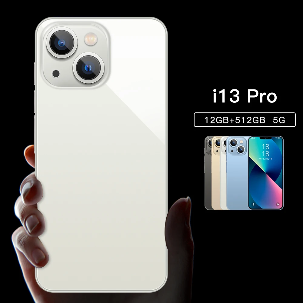 

Global Version I13 Pro Max 6000mAh 5G Android 11 16GB 512GB 6.7Inch Unlock Celular Dace Core Finger Phone 4G Cellphones