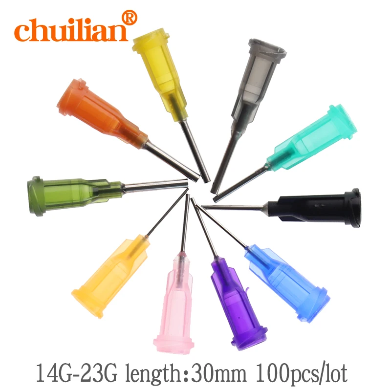 100 шт./лот 14-23 г 10 моделей имеются стальные дозирующие иглы для дозирования конической головки дозатора жидкости клея иглы для контроллера дозатора