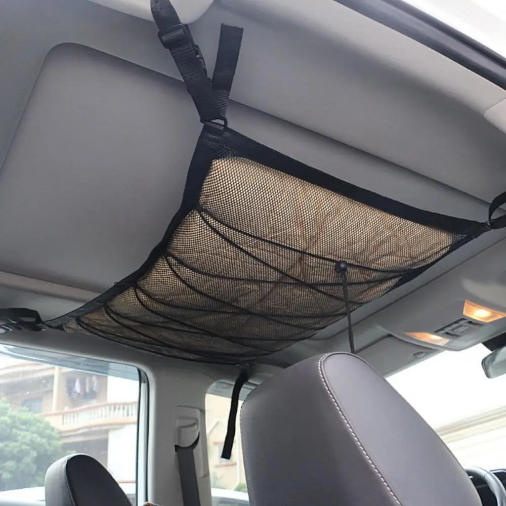 

Portable Sundries Storage Bag Nylon Mesh Universal Car Roof Storage Net Internal Cargo Net Bag Wear Resistance Car Accessories