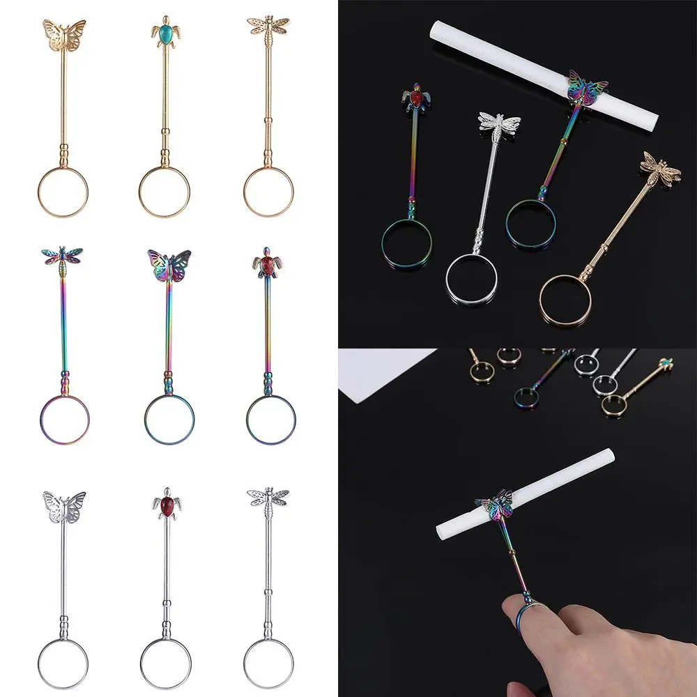 

High Quality Waterproof Adjustable Smoking Tool Cigarette Holder Ring Finger Hand Rack Smoking Holder Cigarettes Clip