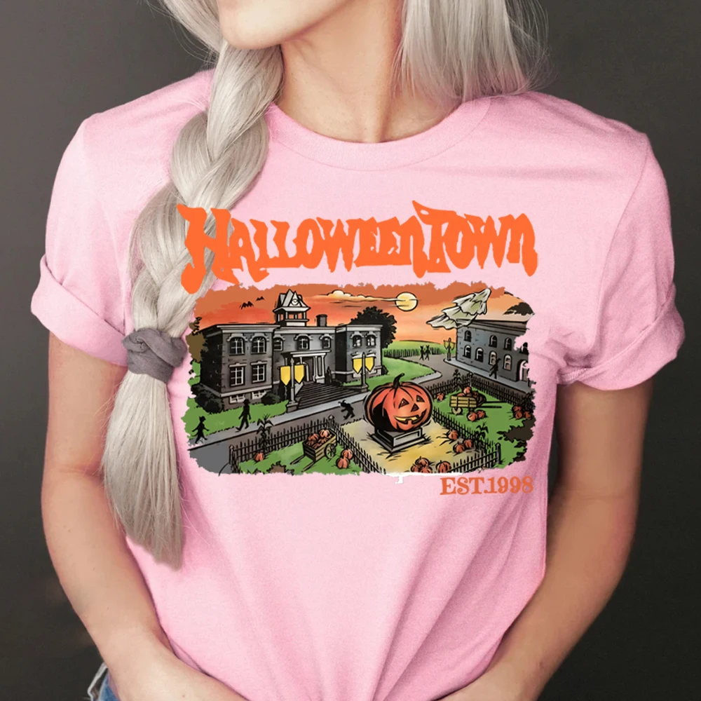 Хэллоуин самая новая футболка 1998 комфортных цветов женская одежда в стиле ретро