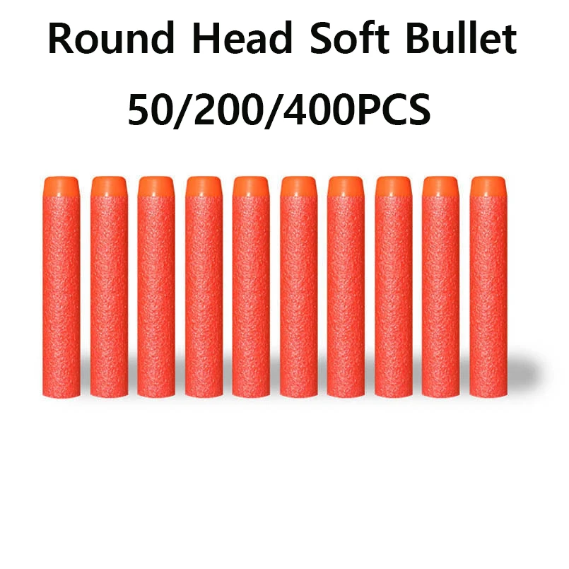 

400 шт., мягкие круглые Сменные дротики серии Nerf, 7,2 см