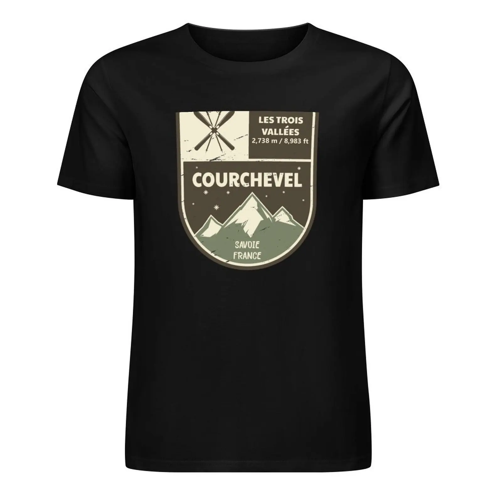 Футболка Courchevel Les Trois Vallees Savoie France футболки с рисунком футболка большого размера