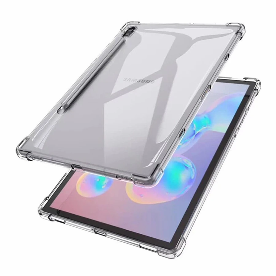 

Case For Samsung Tab S7 S6 Plus lite FE A A7 10.1 8.4 Cases Tablet Protective Shockproof Soft TPU Airbags Cover T500 T505 T307