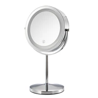 7 inch led makeup mirror with light vanity mirror desktop 2 face metal mirror 3x 5x 10x magnifying cosmetic mirror led lamp