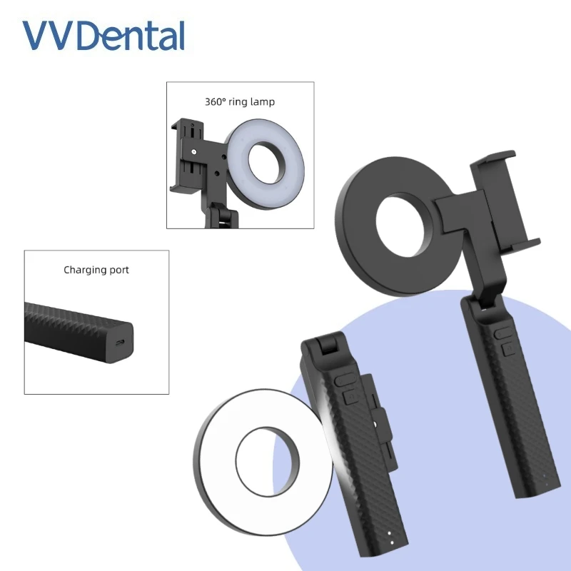 Фото Фонарь-вспышка VV Dental для фотосъемки с 18 светодиодами высокой яркости, источник света для камеры смартфона №1