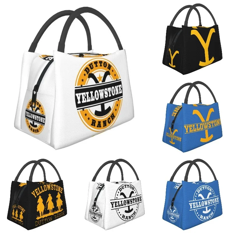 

Изолированная сумка-тоут для ланча с желтым камнем для женщин, портативное тепловое охлаждение, пищевой Ланч-бокс для работы и путешествий