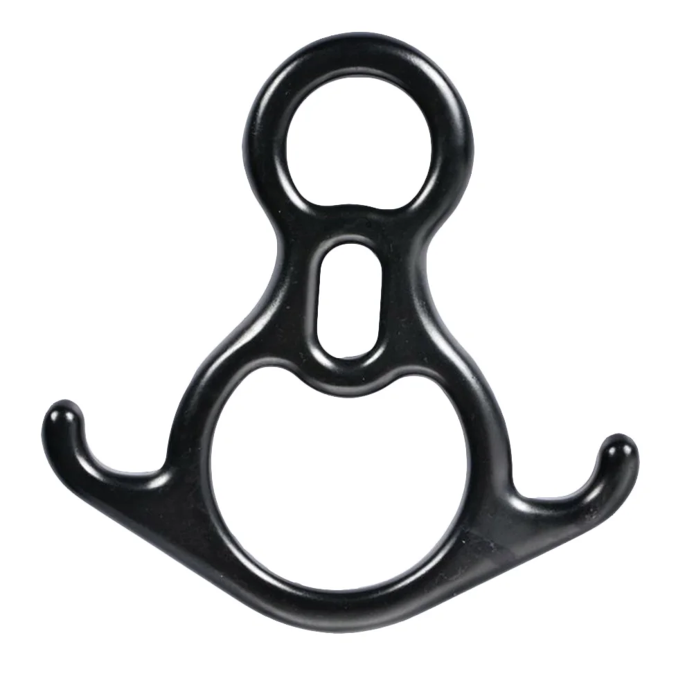 

50kN Figure 8 Descender with Bent-Ear Rappelling Gear Belay Device Climbing Drop Protector Loop Descender for Climbing Outdoor