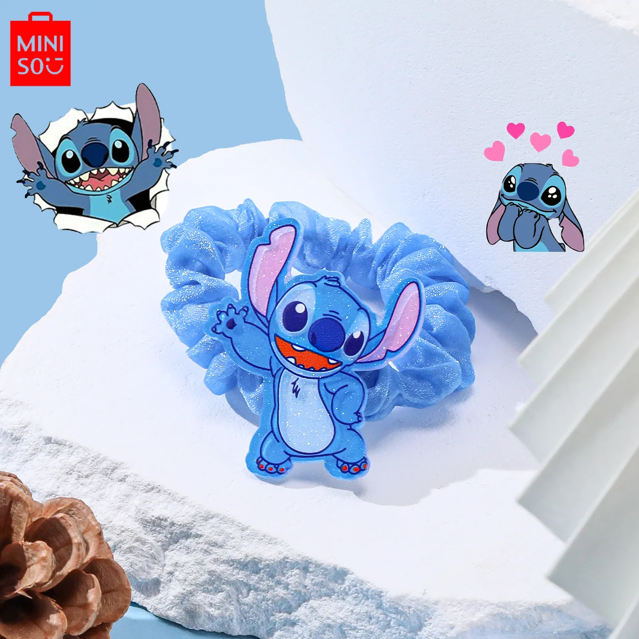 Модная резинка для волос Miniso сделанная из акрилового материала прочная и