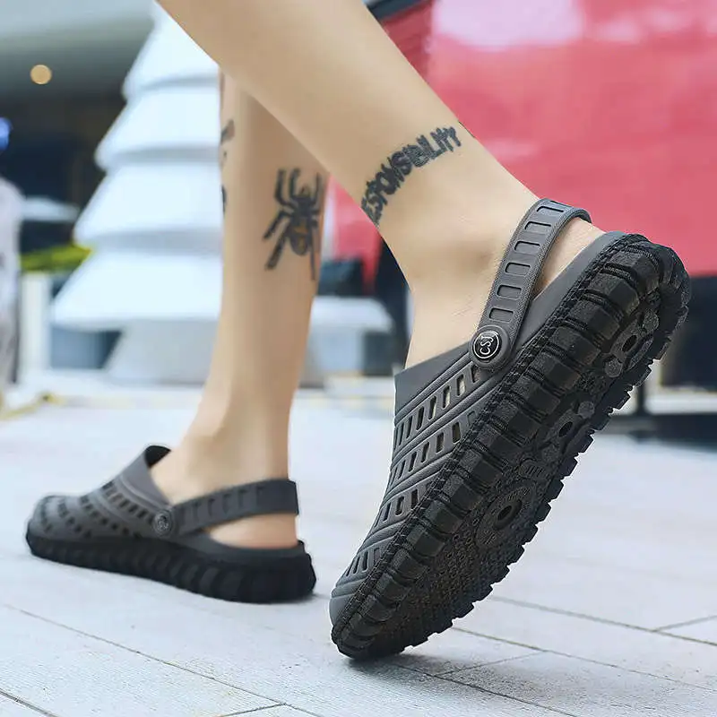 

Size 4.5 Men's Slippers Ventilation Summer Shoes For Men Most Comfortable Nurse Clogs Teenager Quickdry Sandals For Men Tennis