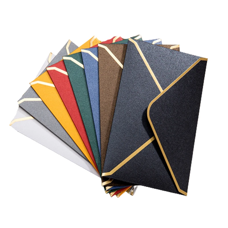 

Custom Printed Various Size Paper Envelope Packaging C4 C5 C6 A4 A5 Kraft Paper Envelope with Gold Border