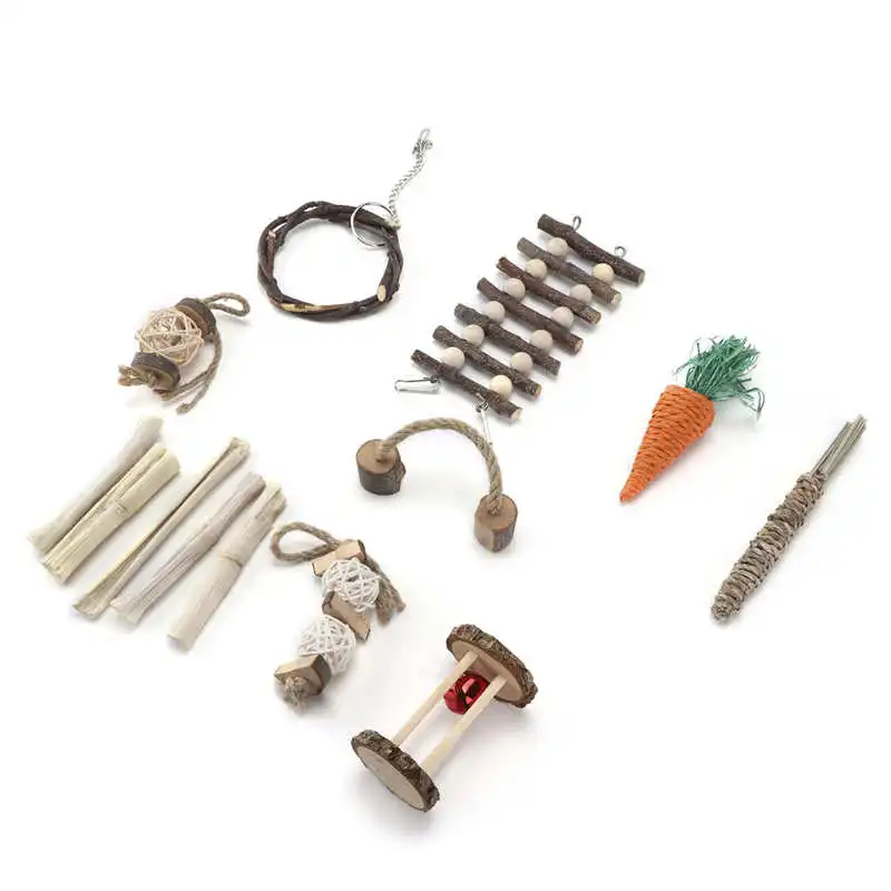 

Little Pet Molar Toy Set Funny Hamster Chew Toys Set Wide Applicability for Playing