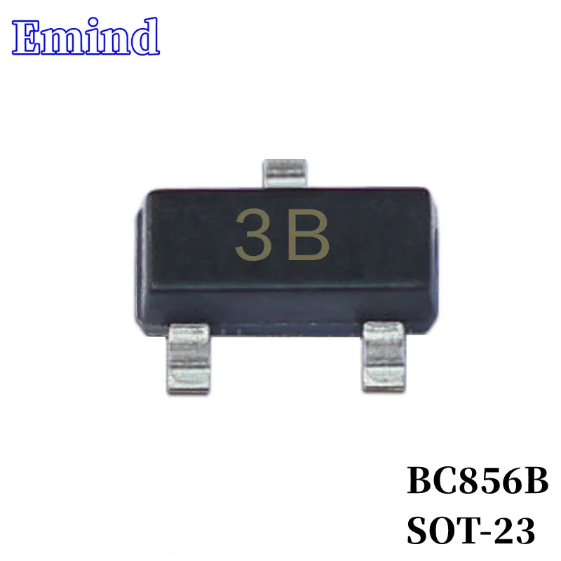 500/1000/2000/3000 шт. BC856B SMD транзистор SOT-23 отпечаток 3B Silkscreen PNP тип 65 в/мА