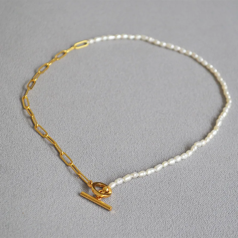 

Freshwater Pearl Chocker Gold Plated OT Buckle Stylish Design Necklace
