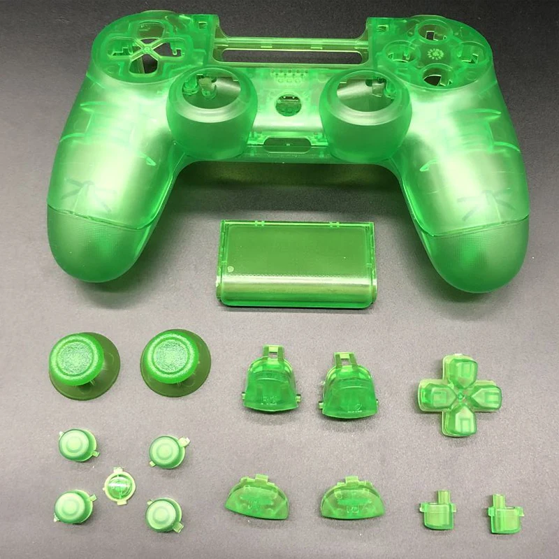 

Clear Full Set Housing Shell Front Back Transparent Case Replacement Buttons For Sony PS4 Pro JDS040 JDM 040 Controller Gamepad