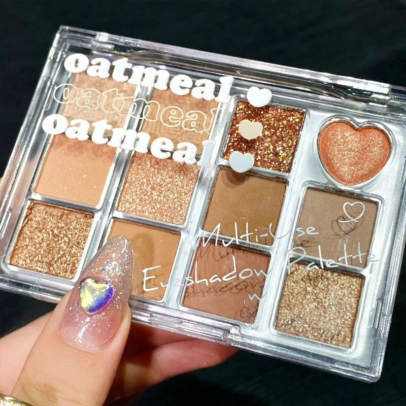 12 цветов матовый нюдовый макияж для глаз блестящие сердца палитра теней век