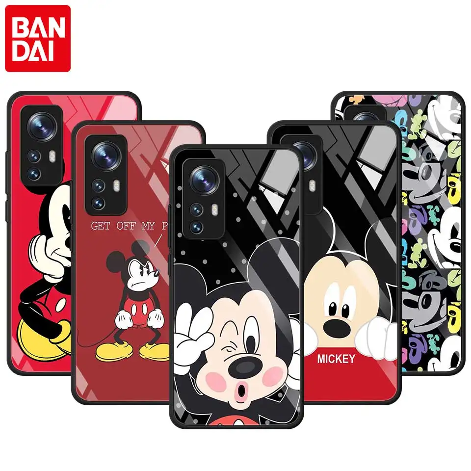 

Mickey Mouse Phone Case for Xiaomi Mi 11 Lite 12 10T Note 10 12X 9T 11X Pro 11T Tempered Glass Cover Redmi 10S 11S Shell