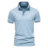 100 cotton 2022 summer mens short sleeve polo shirt v neck polo shirt mens polo shirt casual loose business mens polo shirt