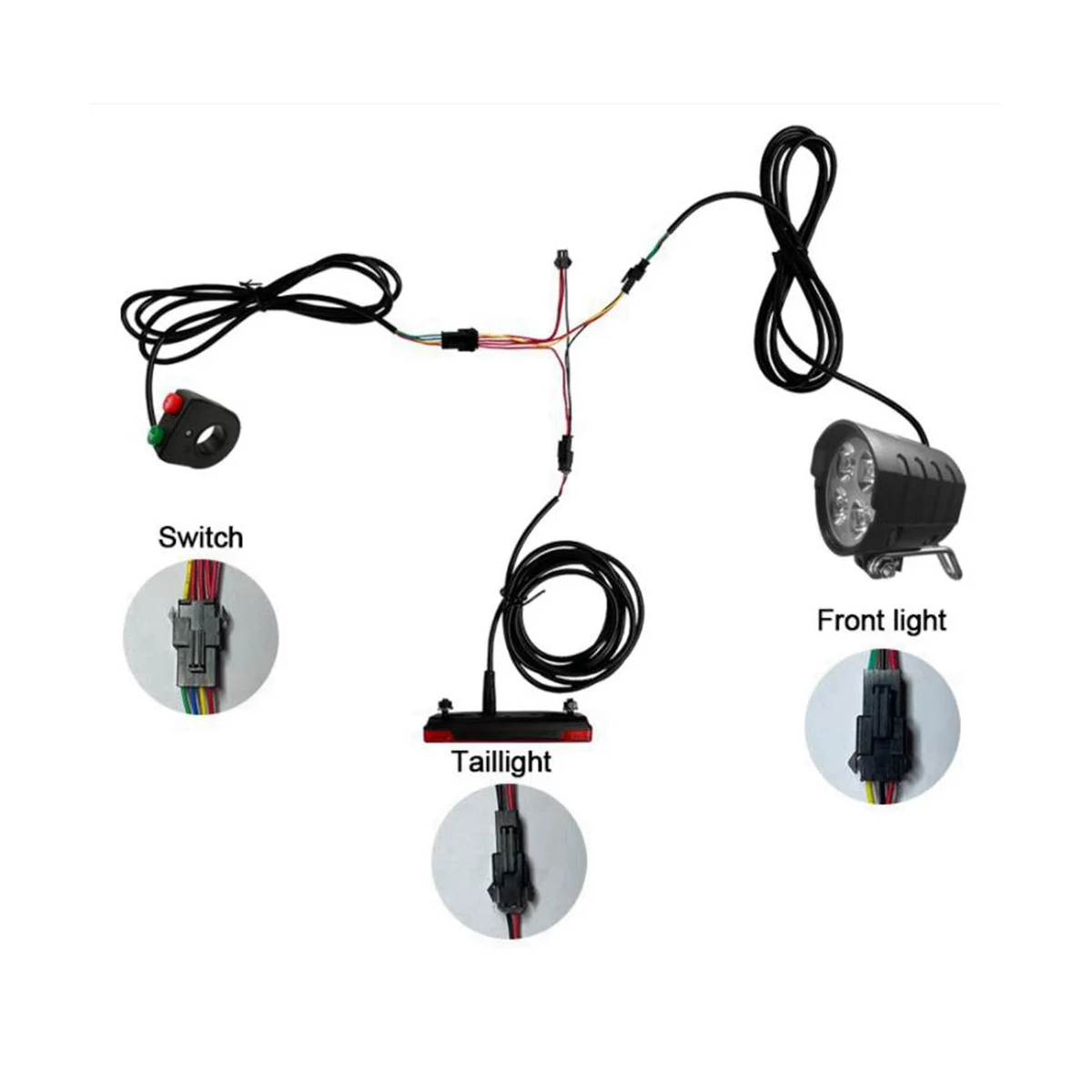 Ebike DK11 с QD168 передняя фара DR001 задняя Предупреждение Turn