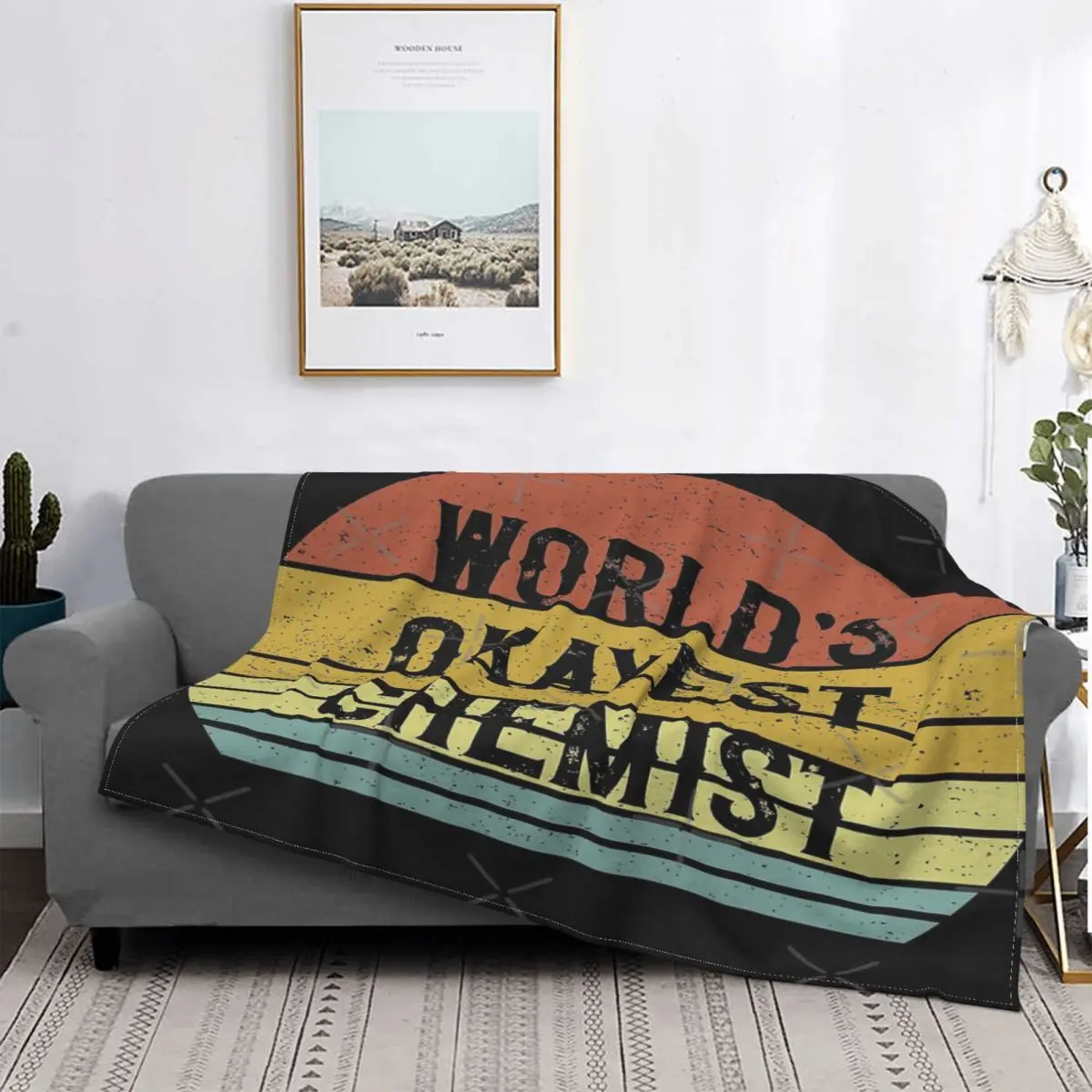 

World's Okayest-Manta de cuadros para cama, manta de forro polar para la cama, a cuadros, para playa