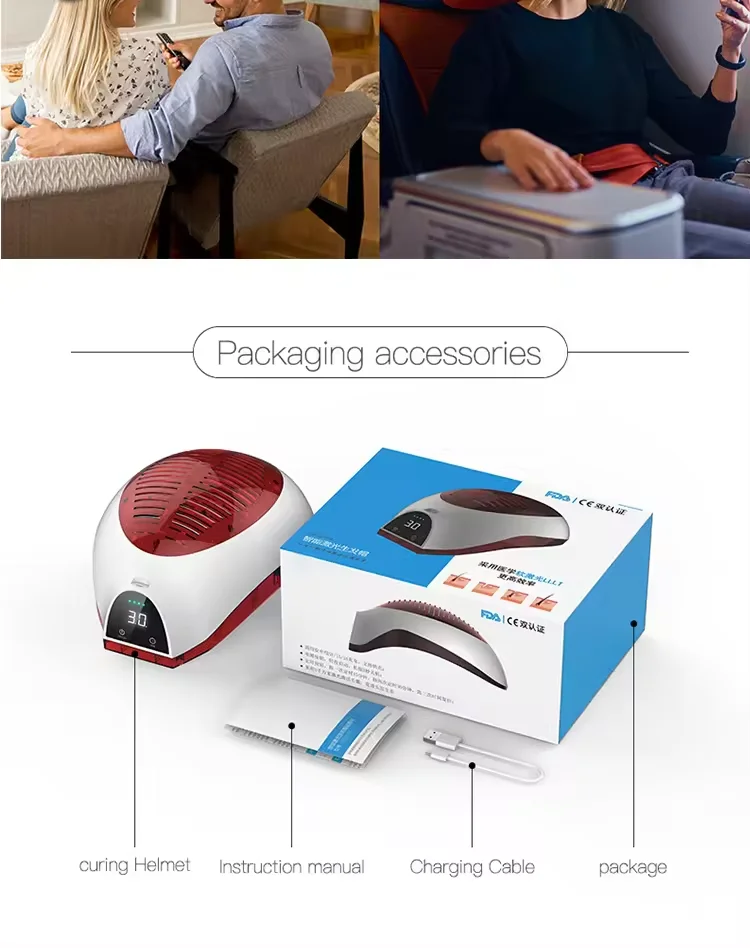 Профессиональный диодный лазер шлем для роста волос инфракрасная терапия