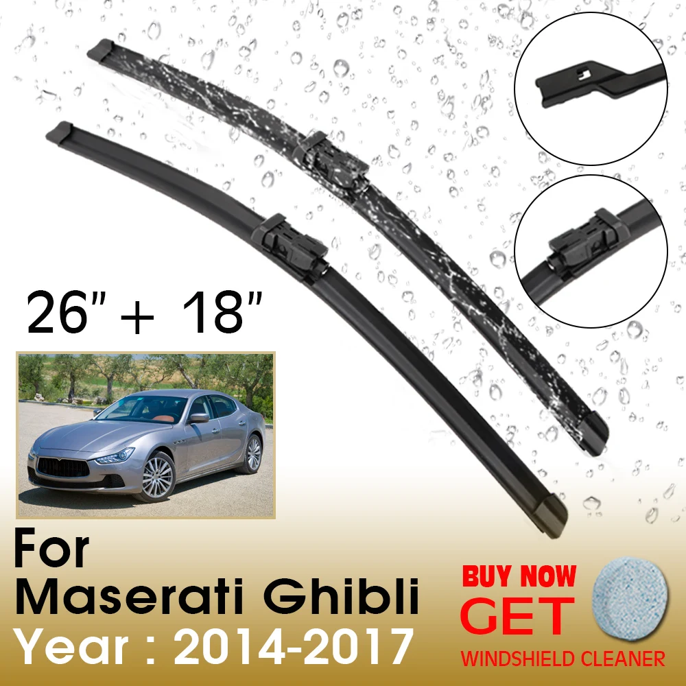 

Car Wiper Blade For Maserati Ghibli 26"+18" 2014-2017 Front Window Washer Windscreen Windshield Wipers Blades Accessories