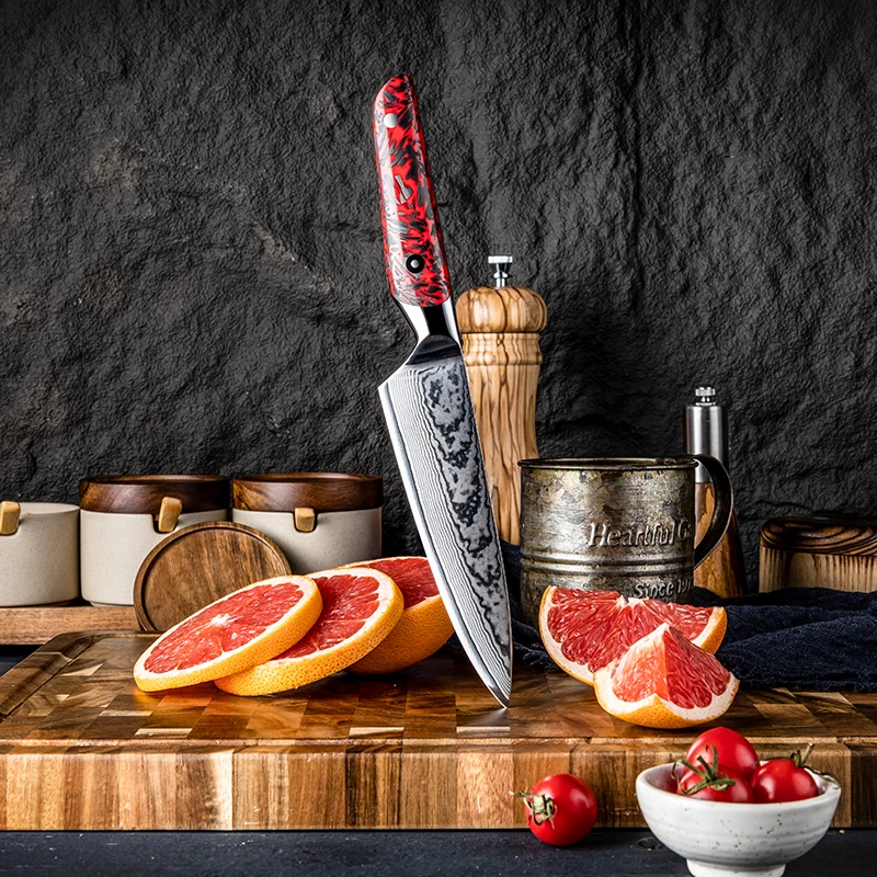 Grandsharp 5 6 дюймов в японском стиле дамасский 67 слоев зеркальный чистящий нож