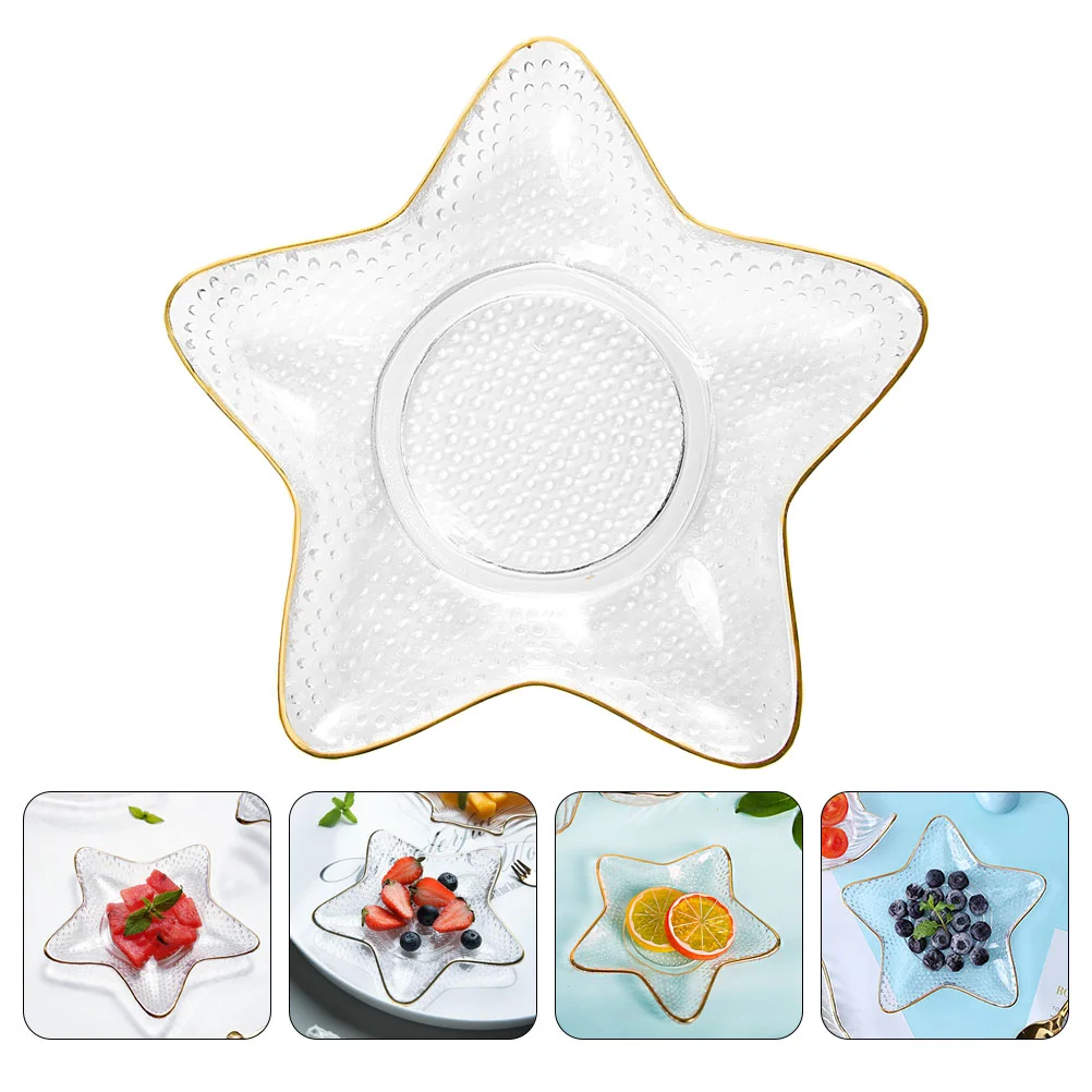 

Glass Serving Tray Dessert Plate Salad Bowl Dessert Dish Small Appetizer Plate for Wedding Birthday Party Nautical Decoration