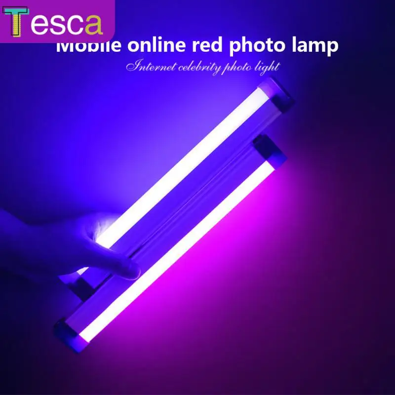 

Portable Blue Purple Led Video Light Photography Props Led Fill Light For Selfie Lamp Atmosphere Photography Lighting