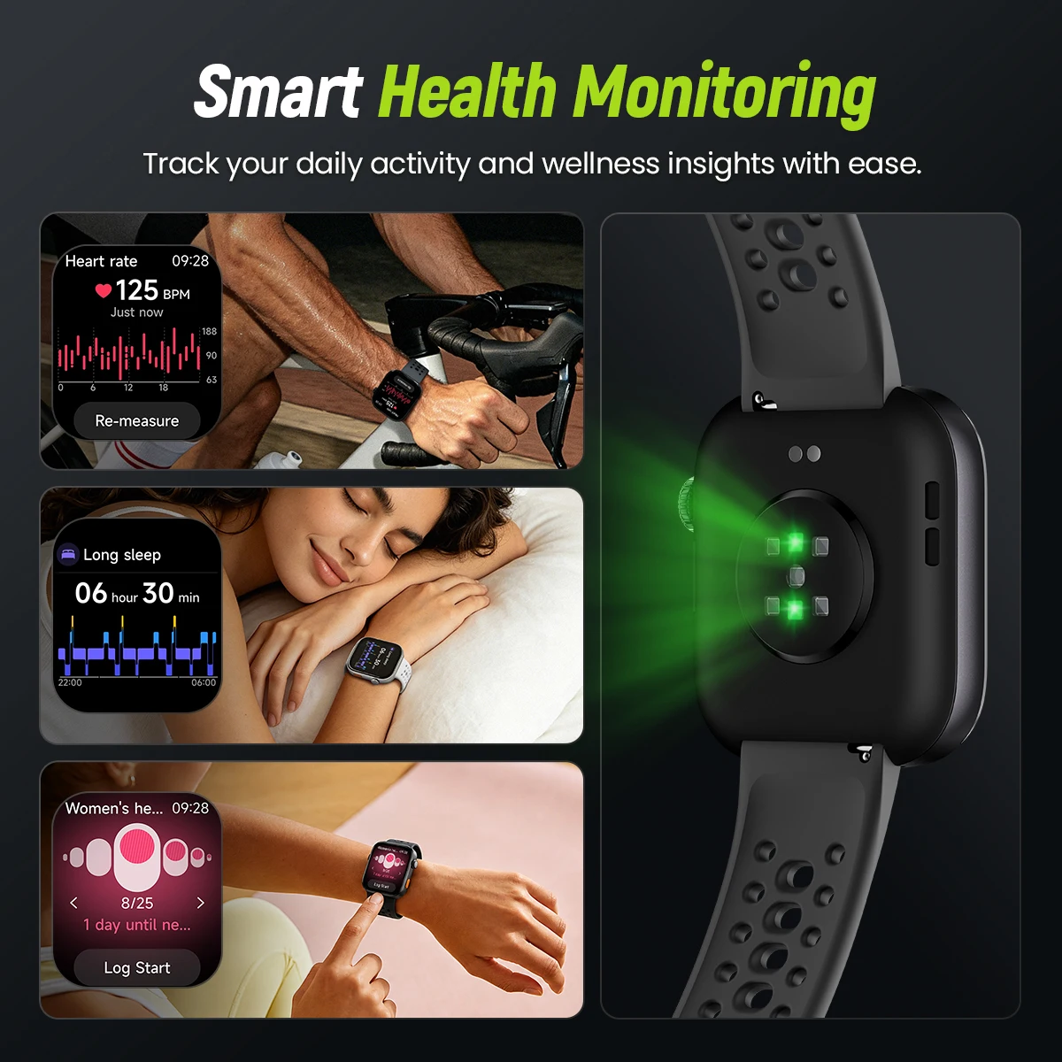 Фото Умные часы HAYLOU Watch Hyper с AMOLED-дисплеем 1.97 дюйма, поддержкой двухдиапазонного GPS, компасом, офлайн-картами, функцией ответа на сообщения, водонепроницаемостью 5ATM. №5