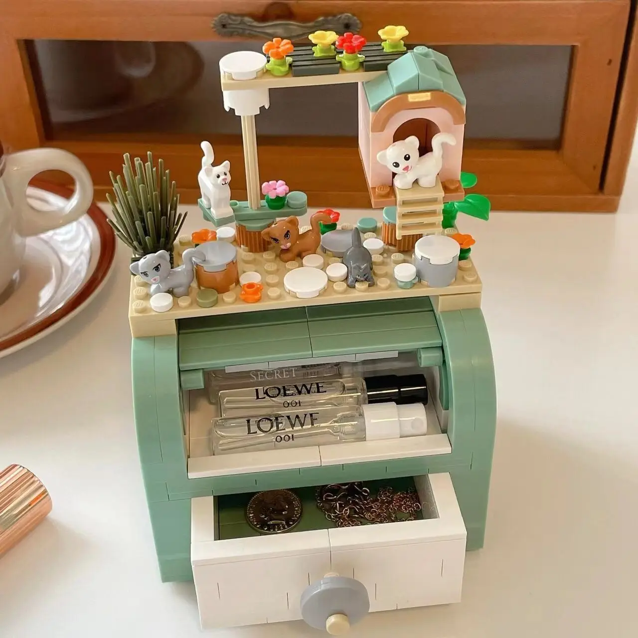 Ящик для девочек в сборе конструктор Подарочная коробка шкатулка колец