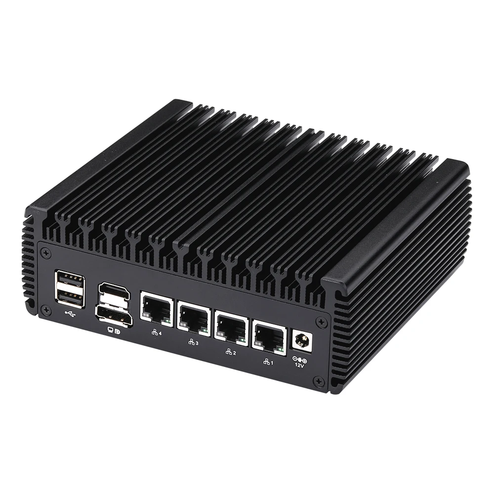 Qotom Q770G4 4*2,5G LAN мини-маршрутизатор для ПК Celeron N5105 I225-V 2 ГГц AES-NI DP четырехъядерный мини-компьютер без вентилятора Pfsense
