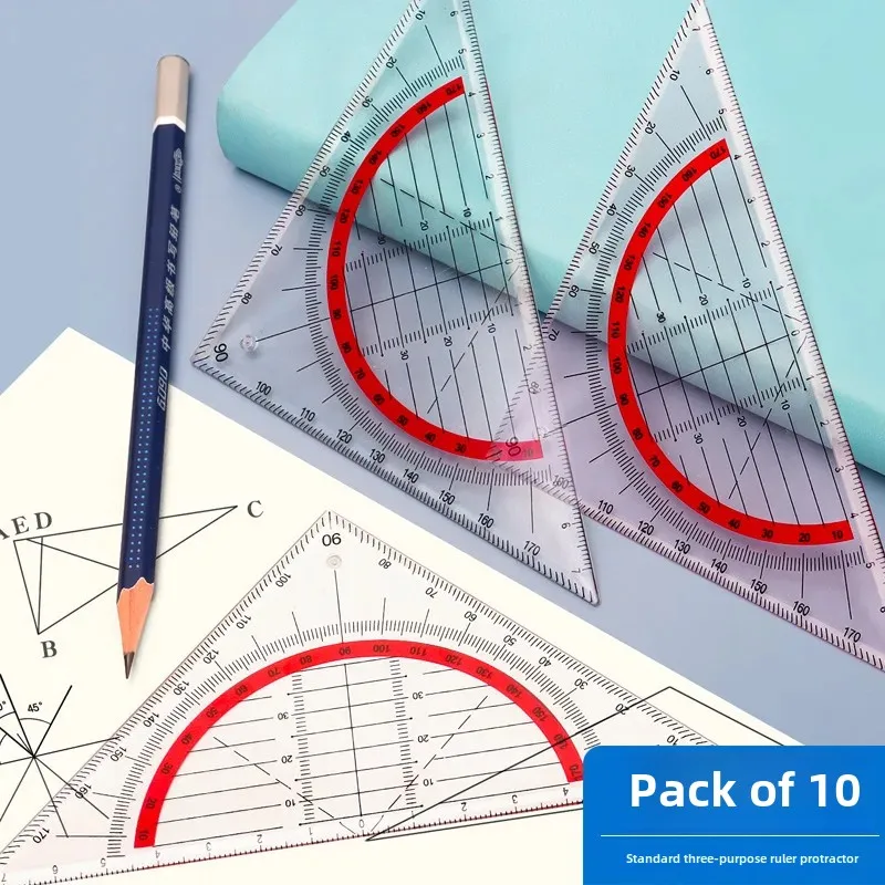 Многофункциональная треугольная линейка Шанхай Учебный материал Пластиковая
