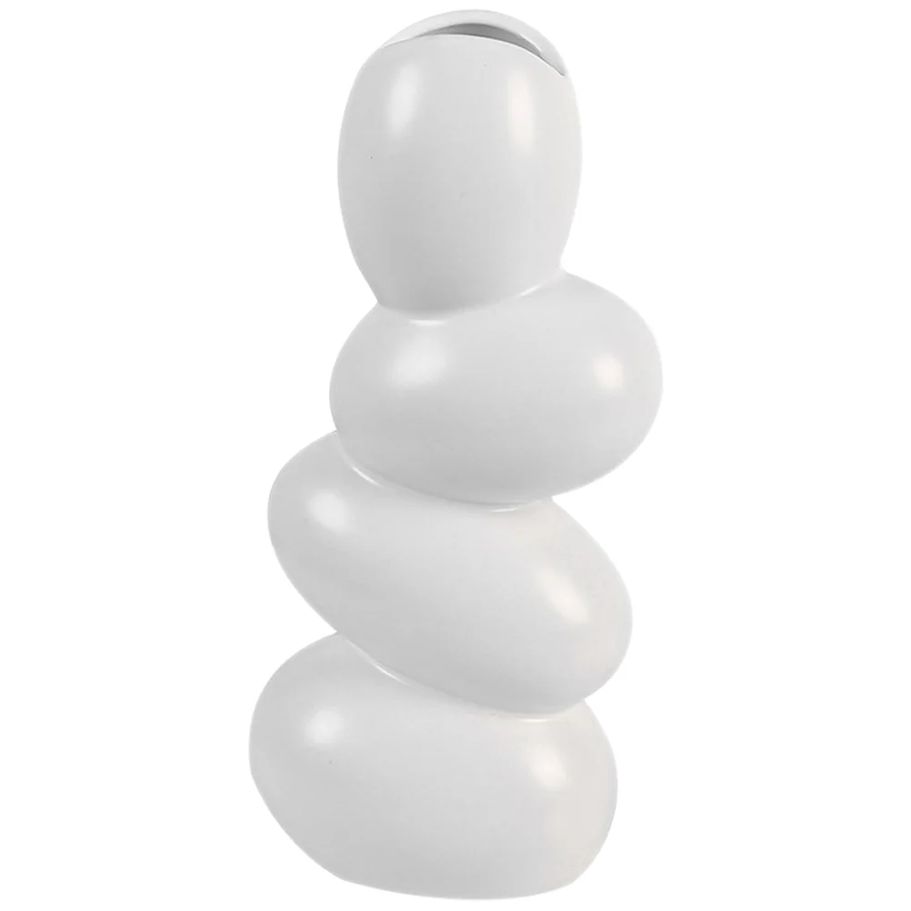 

Modern Abstract Vase Flower Arrangement Ceramic Vase Cobblestones Design Vase