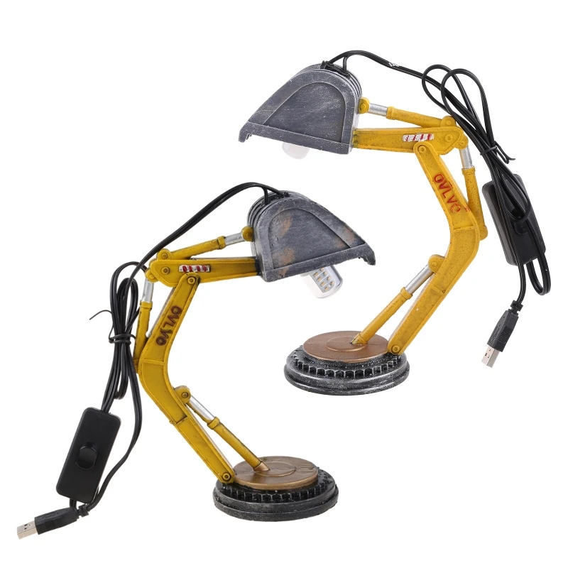 

for Creative Digger Desk Lamp Excavator Night Light for Children Table Reading Lights Bedside Lamp Home Bedroom Decoration