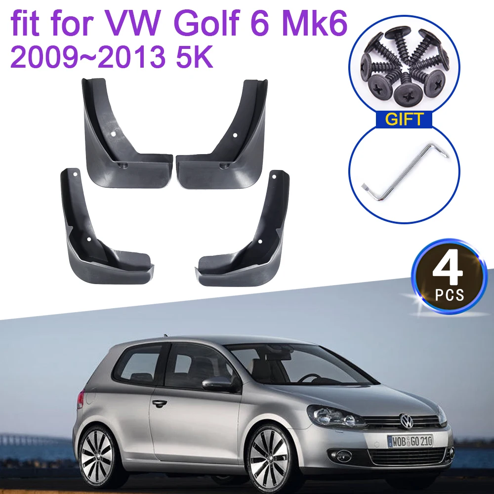 4x для Volkswagen VW Golf 6 2009 2010 2011 2012 2013 Mk6 5K Брызговики передние и задние колеса