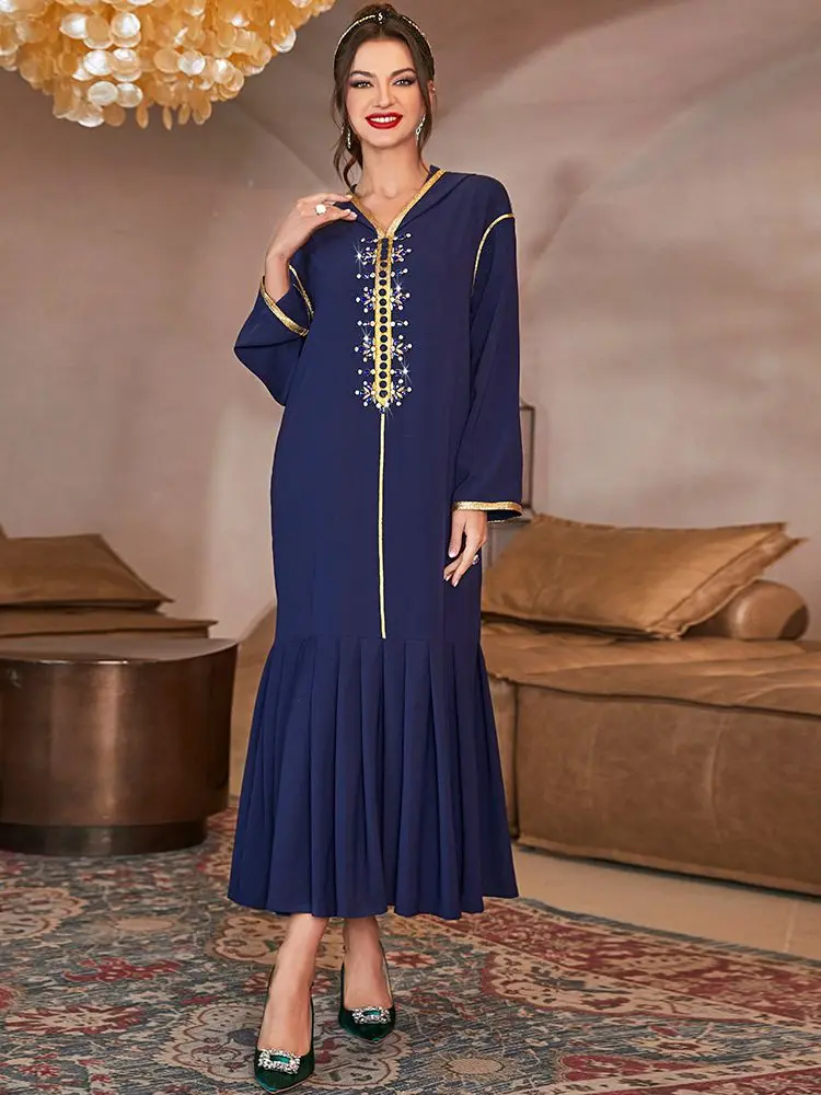 Ramadan Eid Mubarak Kaftans For Women Dubai Abaya Arabic Turkey Islam Muslim Long Dress Robe Longue Femme Musulmane Caftan Maroc |