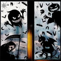 halloween ghost monster ghost shadow window stickers witch death bat skeleton helloween party decoration electrostatic sticker